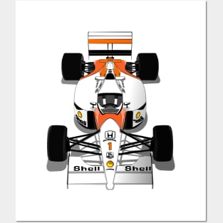 Retro F1 MP4 Car Posters and Art